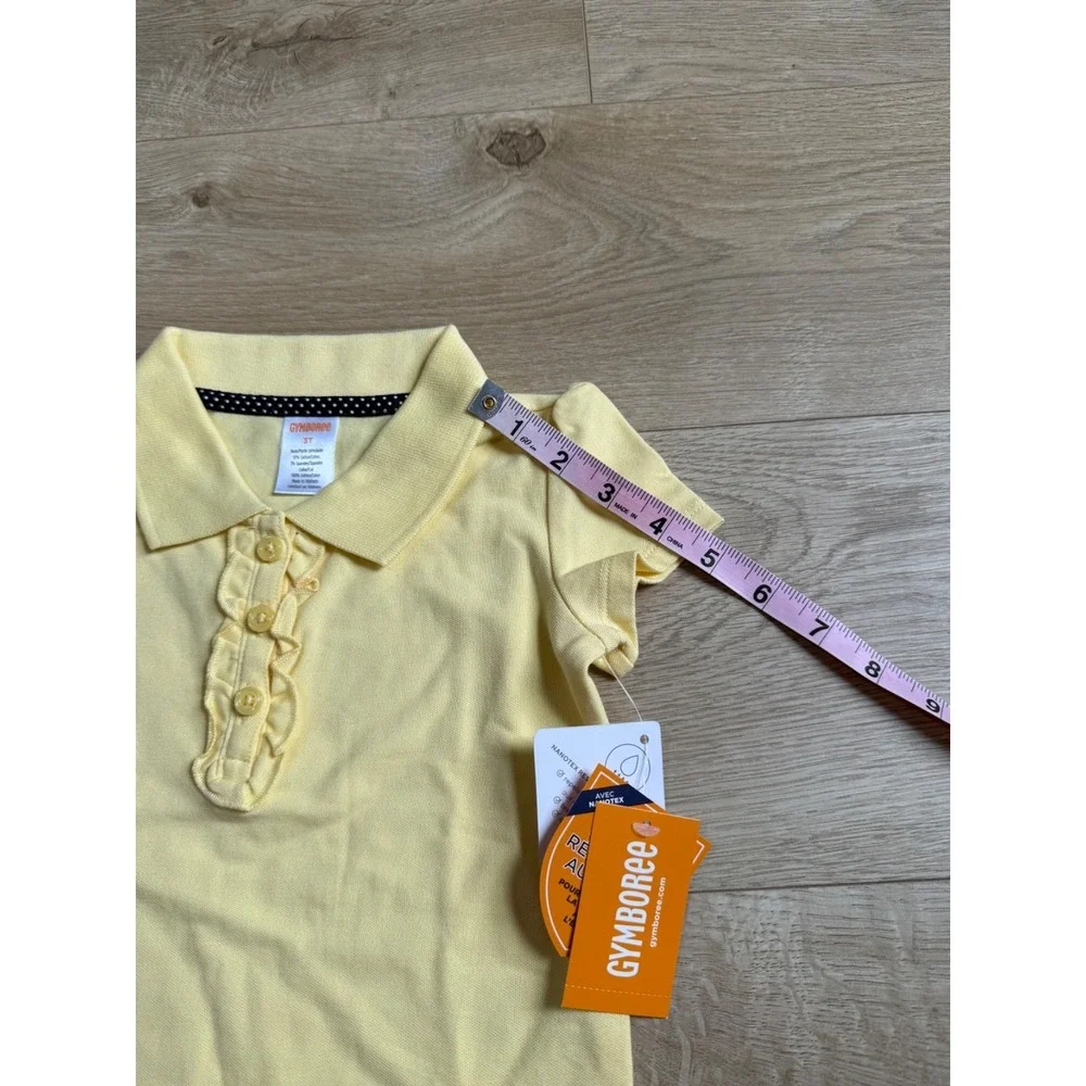 NWT Girls Kids Gymboree playproof uniforms nanotex short sleeve polo size 3T